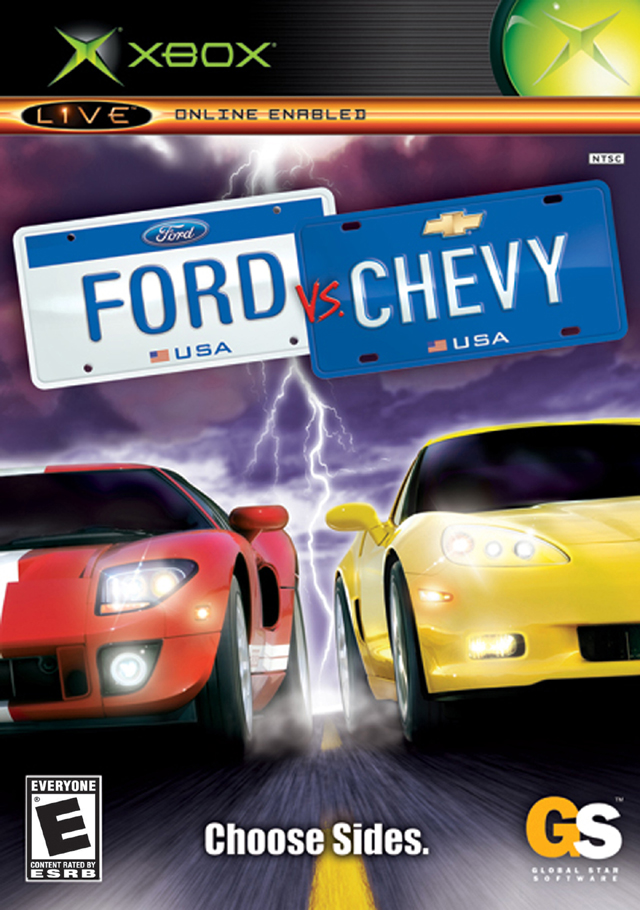 Front boxart of the game Ford vs. Chevy (United States) on Microsoft Xbox