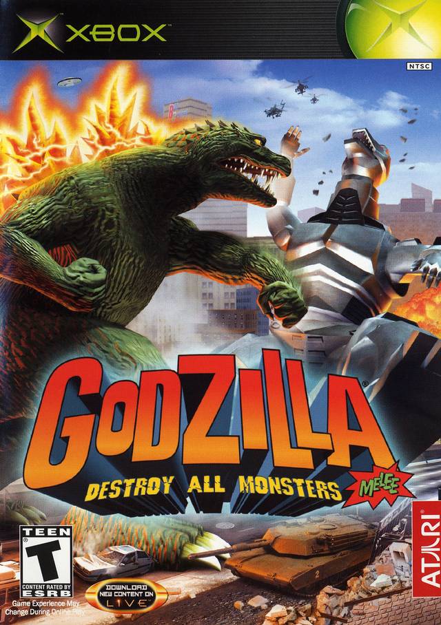 Front boxart of the game Godzilla - Destroy All Monsters Melee (United States) on Microsoft Xbox