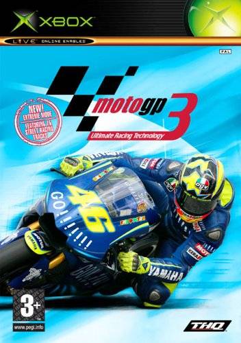 Front boxart of the game MotoGP - Ultimate Racing Technology 3 (Europe) on Microsoft Xbox