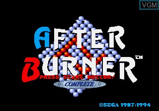 Title screen of the game After Burner Complete on Sega 32X