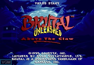 Title screen of the game Brutal - Above the Claw on Sega 32X