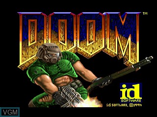 Title screen of the game DOOM on Sega 32X