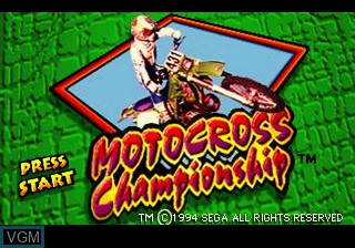 Title screen of the game Motocross Championship on Sega 32X