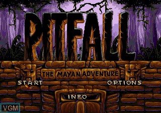 Title screen of the game Pitfall - The Mayan Adventure on Sega 32X