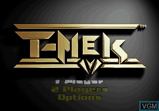 Title screen of the game T-Mek on Sega 32X