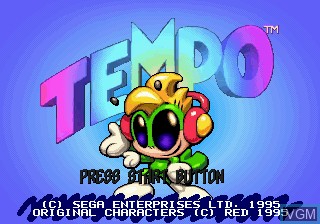 Title screen of the game Tempo on Sega 32X