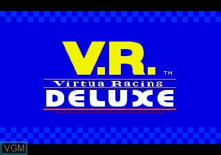 Title screen of the game Virtua Racing Deluxe on Sega 32X