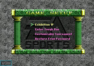 Menu screen of the game Toughman Contest on Sega 32X