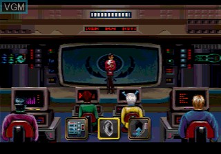 In-game screen of the game Star Trek Starfleet Academy - Starship Bridge Simulator on Sega 32X