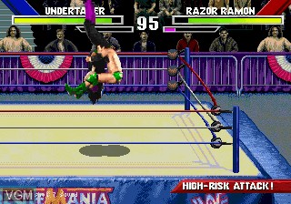 In-game screen of the game WWF WrestleMania - The Arcade Game on Sega 32X
