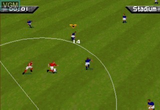 In-game screen of the game FIFA Soccer 96 on Sega 32X