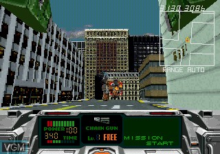 In-game screen of the game Metal Head on Sega 32X