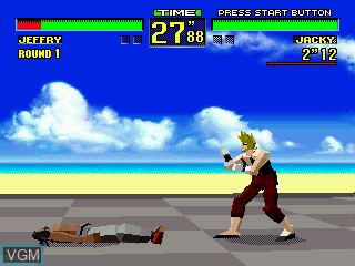 In-game screen of the game Virtua Fighter on Sega 32X