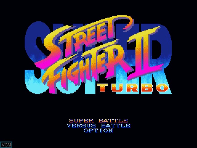 Title screen of the game Super Street Fighter II Turbo on 3DO