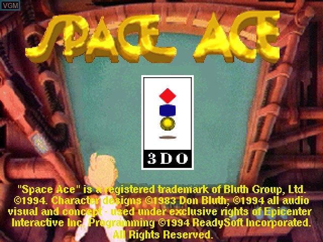 Title screen of the game Space Ace on 3DO