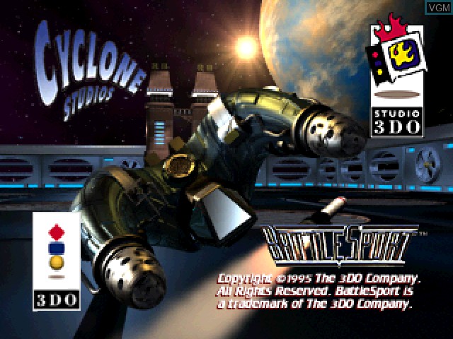 Title screen of the game BattleSport on 3DO