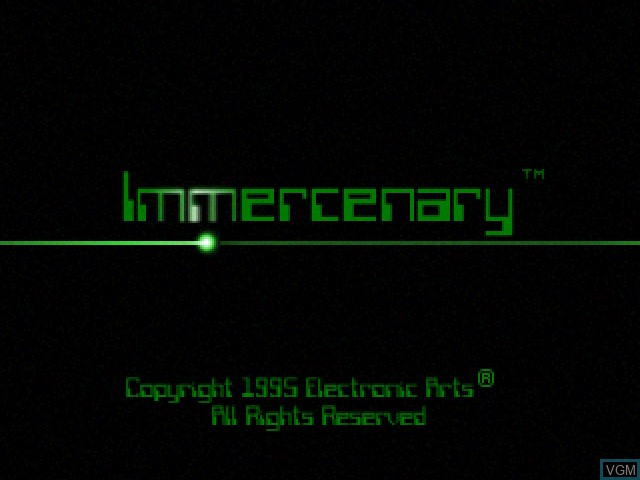 Title screen of the game Immercenary on 3DO