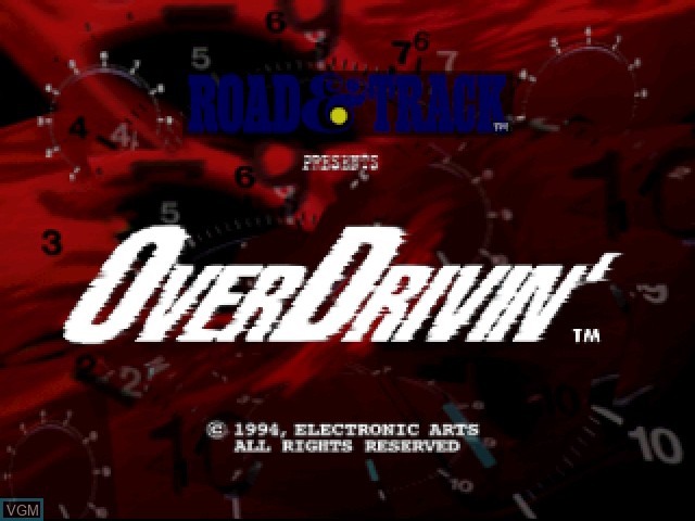 Title screen of the game Road & Track Presents - Over Drivin' on 3DO