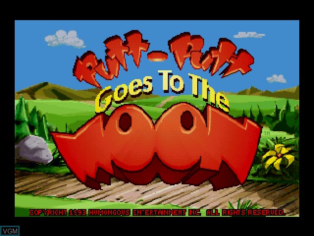 Title screen of the game Putt-Putt Goes to the Moon on 3DO