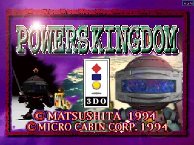 Title screen of the game Powers Kingdom on 3DO