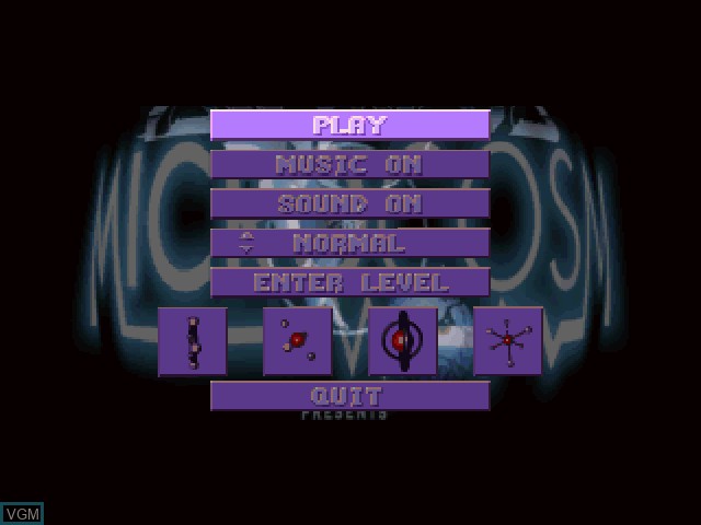 Menu screen of the game Microcosm on 3DO