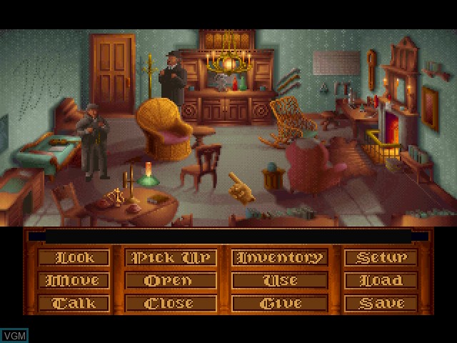 Menu screen of the game Lost Files of Sherlock Holmes, The on 3DO
