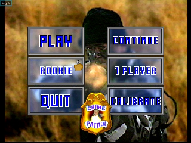 Menu screen of the game Crime Patrol on 3DO