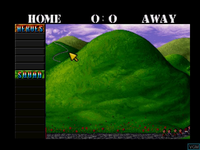 Menu screen of the game Cannon Fodder on 3DO