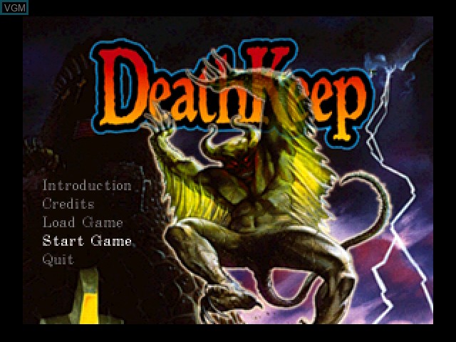 Menu screen of the game Advanced Dungeons & Dragons - DeathKeep on 3DO