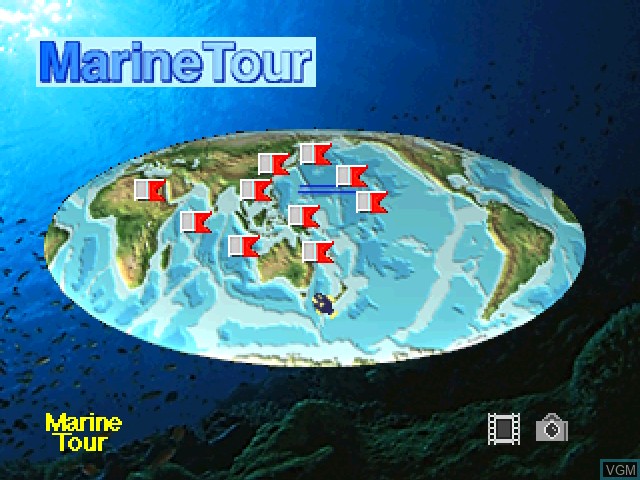 Menu screen of the game Marine Tour on 3DO
