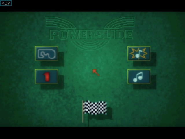 Menu screen of the game Powerslide on 3DO