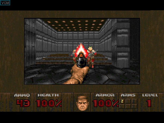 In-game screen of the game DOOM on 3DO