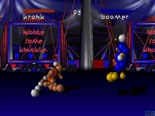 In-game screen of the game Ballz - The Director's Cut on 3DO