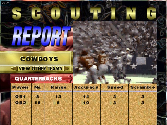In-game screen of the game John Madden Football on 3DO