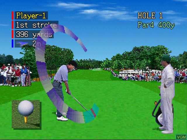 In-game screen of the game Masters - Harukanaru Augusta 3 on 3DO