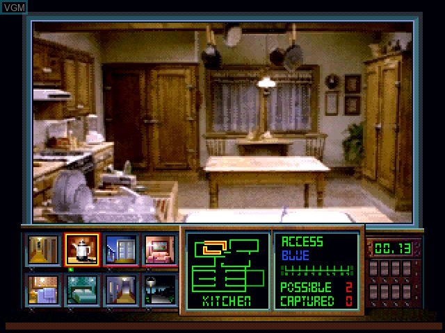 In-game screen of the game Night Trap on 3DO