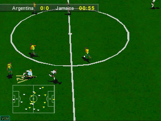 In-game screen of the game Olympic Soccer - Atlanta 1996 on 3DO
