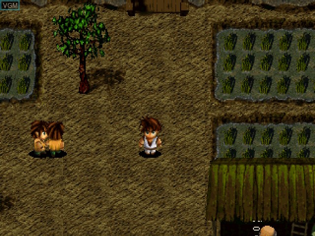 In-game screen of the game Blue Forest Story - Kaze no Fuuin on 3DO