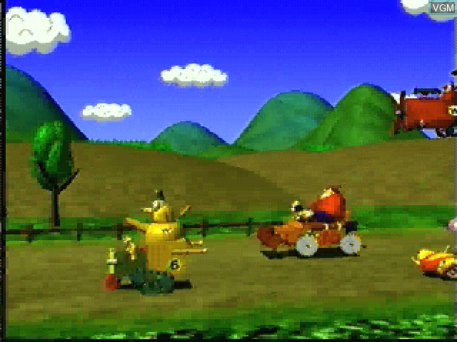 In-game screen of the game Chiki Chiki Machine Mou Race on 3DO