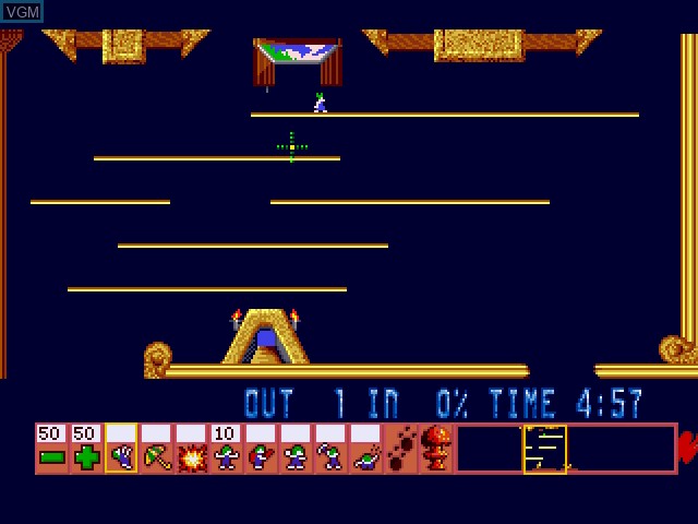 In-game screen of the game Lemmings on 3DO