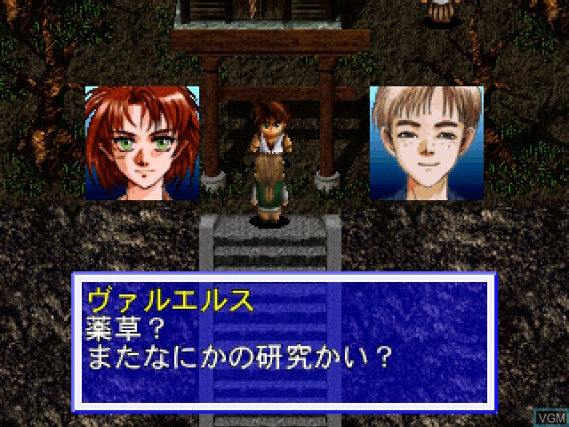 In-game screen of the game Blue Forest Story - Kaze no Fuuin on 3DO