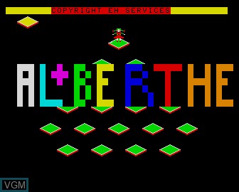 Title screen of the game Al'Berthe on Matra-hachette / Tandy Alice (MC-10)