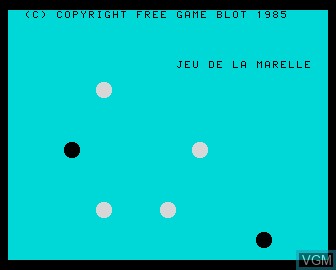 Title screen of the game Marelle, La on Matra-hachette / Tandy Alice (MC-10)