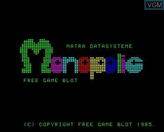 Title screen of the game Monopolic on Matra-hachette / Tandy Alice (MC-10)