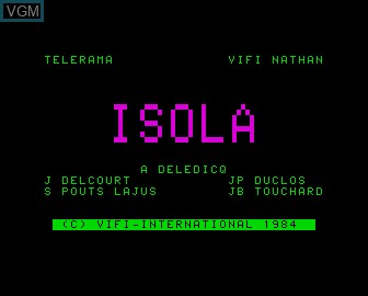 Title screen of the game Telerama N 1 on Matra-hachette / Tandy Alice (MC-10)