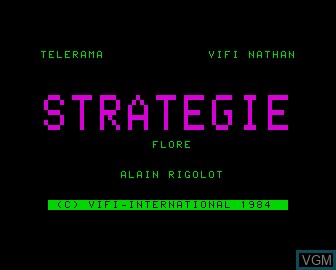 Title screen of the game Telerama N 2 on Matra-hachette / Tandy Alice (MC-10)