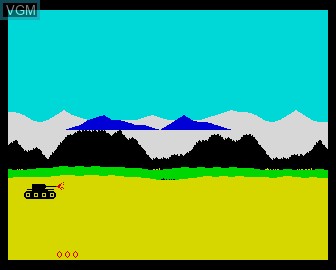 In-game screen of the game Tank on Matra-hachette / Tandy Alice (MC-10)