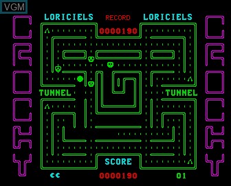 In-game screen of the game Crocky on Matra-hachette / Tandy Alice (MC-10)