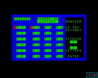 In-game screen of the game Lire Vite et Bien on Matra-hachette / Tandy Alice (MC-10)