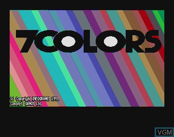 Title screen of the game 7 Colors on Commodore Amiga